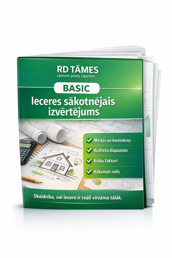 🟢 BASIC — Ieceres sākotnējais izvērtējums